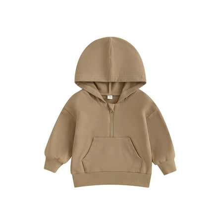 

Hirigin Solid Color Long Sleeve Hoodie Pullovers for Babies