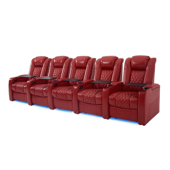 comfiroom Leather Home Theater Seating Dual Power Movie Theater Chairs Theater Recliner Sofa