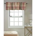 thumbnail image 4 of Valances Curtain Buffalo Check Plaid Kitchen Curtain Valances Rod Pocket Brown Plaid Farmhouse Vintage Window Curtain Treatment Short Topper Curtains for Kitchen Living Room 1 Panel 54x18 Inch, 4 of 6