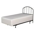 thumbnail image 2 of Hillsdale Furniture Tolland Arched Spindle Satin Black Metal Twin Headboard with Bed Frame, 2 of 9