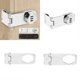 thumbnail image 2 of Multipurpose Without Key Bifold Door Lock Combination Twist Knob Hasp Latches for Cabinet and Closet Double Door, 2 of 5