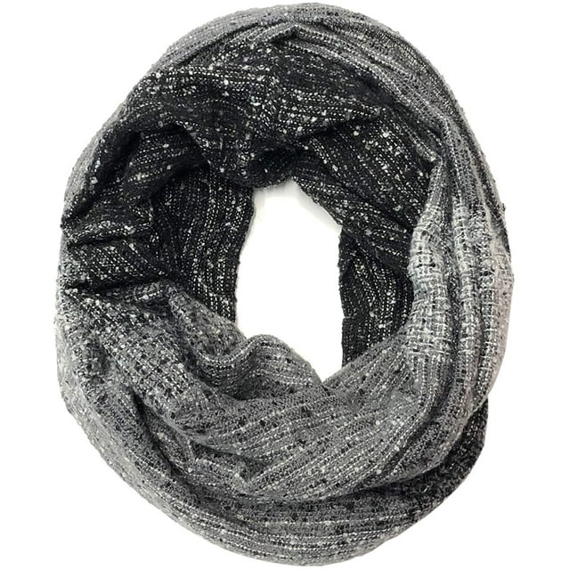 Winter Warm Knitted Infinity Scarf and Beanie Hat Set