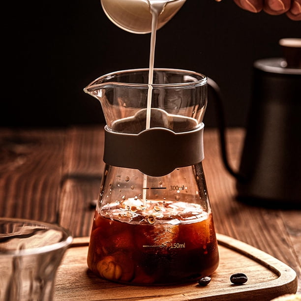 Cafetera de goteo de 300 ml, cafetera con gotero de 10 , regalos de Navidad, jarra de café resistente al calor goteada a mano, cafetera con gotero , olla individual perfecl Vierta sobre la cafetera