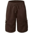 thumbnail image 1 of Ma Croix Men's Casual Loose Fit Fleece Cargo Sweat Shorts with Elastic Deawstring, 1 of 5