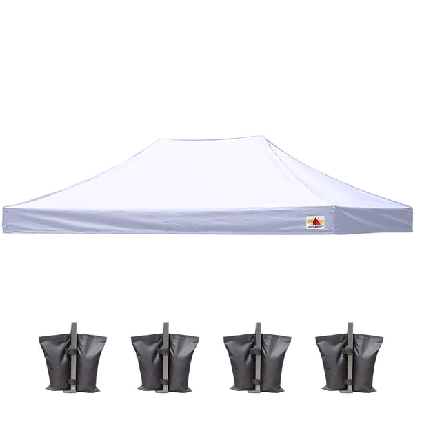 Toldo de repuesto para carpa plegable de 10 x 20 cm, color blanco
