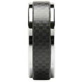 thumbnail image 3 of Tungsten Rings for Men Women Wedding Band Carbon Fiber Ring Overlaid Sizes 6-16 (Tungsten, 13), 3 of 6