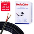 thumbnail image 2 of [FiveStarCable] 16-2 Audio Cable 500ft – Black High-Power Speaker Wire for Residential & Commercial Wiring, 2 of 4