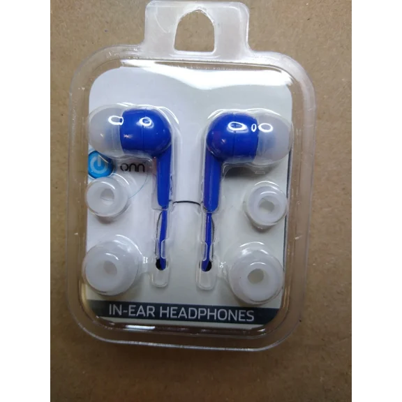 New Onn In-Ear Headphones Color Black
