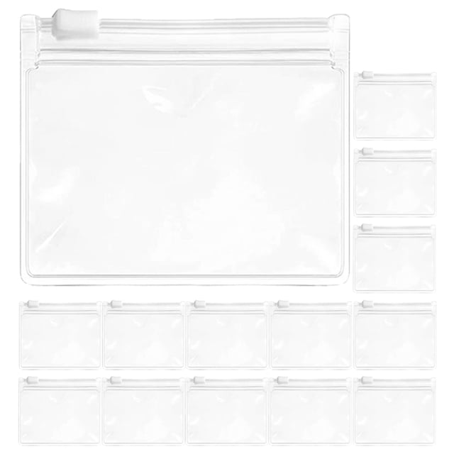 20 Pcs Petits Sacs à Pilules Auto-Scellants Pochettes Réutilisables Organisateur de Pilules Sacs Transparents