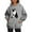 Grey, variant on QBGSAY Women'S Sweatshirt Cat And Dog Print Casual Tying Hoodie For Relaxation Trendy Pullover