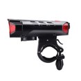 thumbnail image 2 of EGNMCR Solar Powered USB Rechargeable LED Bicycle Headlight Bike Light Lamp + Horn Bicycle headlight, 2 of 9