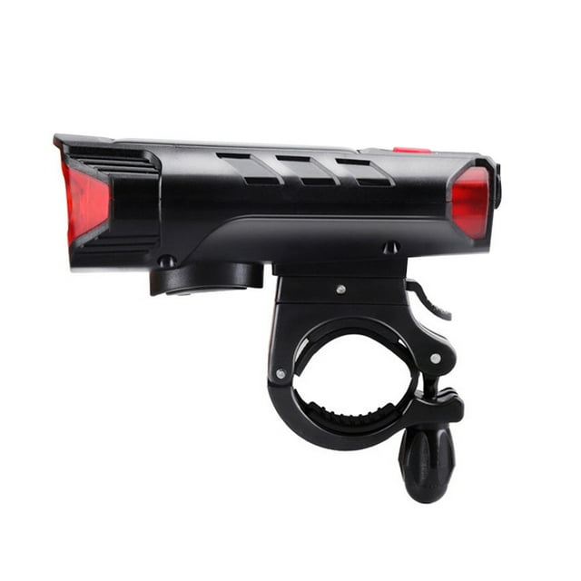 Kyusrd Summer Outdoor Patio Deals!Solar Powered USB Rechargeable LED Bicycle Headlight Bike Light Lamp + Horn