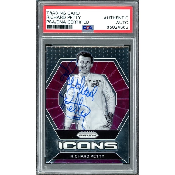 Richard Petty Autographed 2022 Panini Prizm Card #81 PSA/DNA #85024663