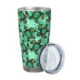 thumbnail image 2 of Salouo Sea Turtle Print 20oz Tumbler with Lid,Stainless Steel Vacuum Insulated Tumbler Durable Insulated Coffee Mug Thermal Cup with Splash Proof Sliding Lid-Without Straw, 2 of 8