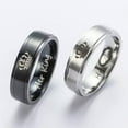 thumbnail image 5 of RSAMD His Queen And Her King Stainless Steel Couple For Lover Engagement Rings Jewelry-Black Her King-11, 5 of 9