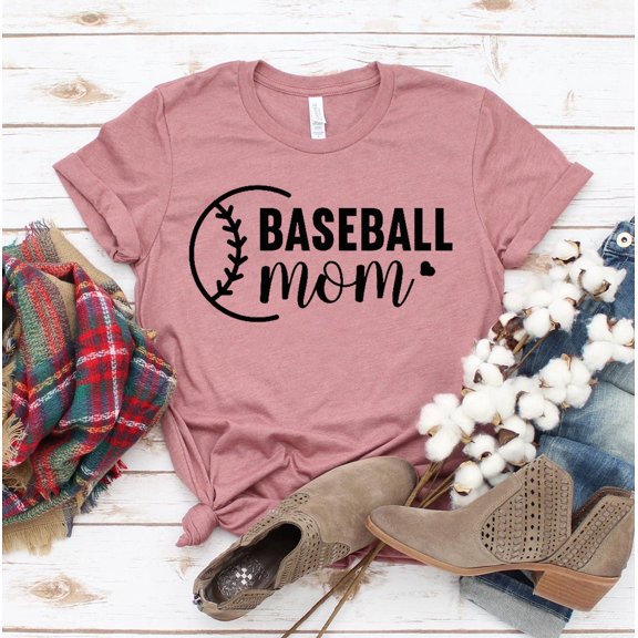 Baseball Mom T-shirt Player Mama Top Sports Lover Shirt Coach Shirts Motherhood Gift Women's Team Tshirt Softball Tee