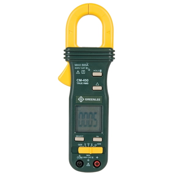 Greenlee Textron CM-450 600A AC True RMS Professional Clamp-On Meter
