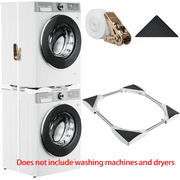 SEISSO Universal Washer Dryer Stacking Kit, Adjustable for 27/26/25/24 Inch Washers and Dryers, with Ratchet Strap, Space-Saving