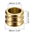 thumbnail image 2 of 20Pack Sleeve Column Beads, 4.5x6x4mm Crimp End Spacer for DIY, Gold Tone, 2 of 6