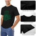 thumbnail image 6 of Allah In Arabic Script Islamic Culture Men's Cotton Short Sleeve HD Print Tee for Casual T-Shirt Crew Neck Top Black 3XL, 6 of 7