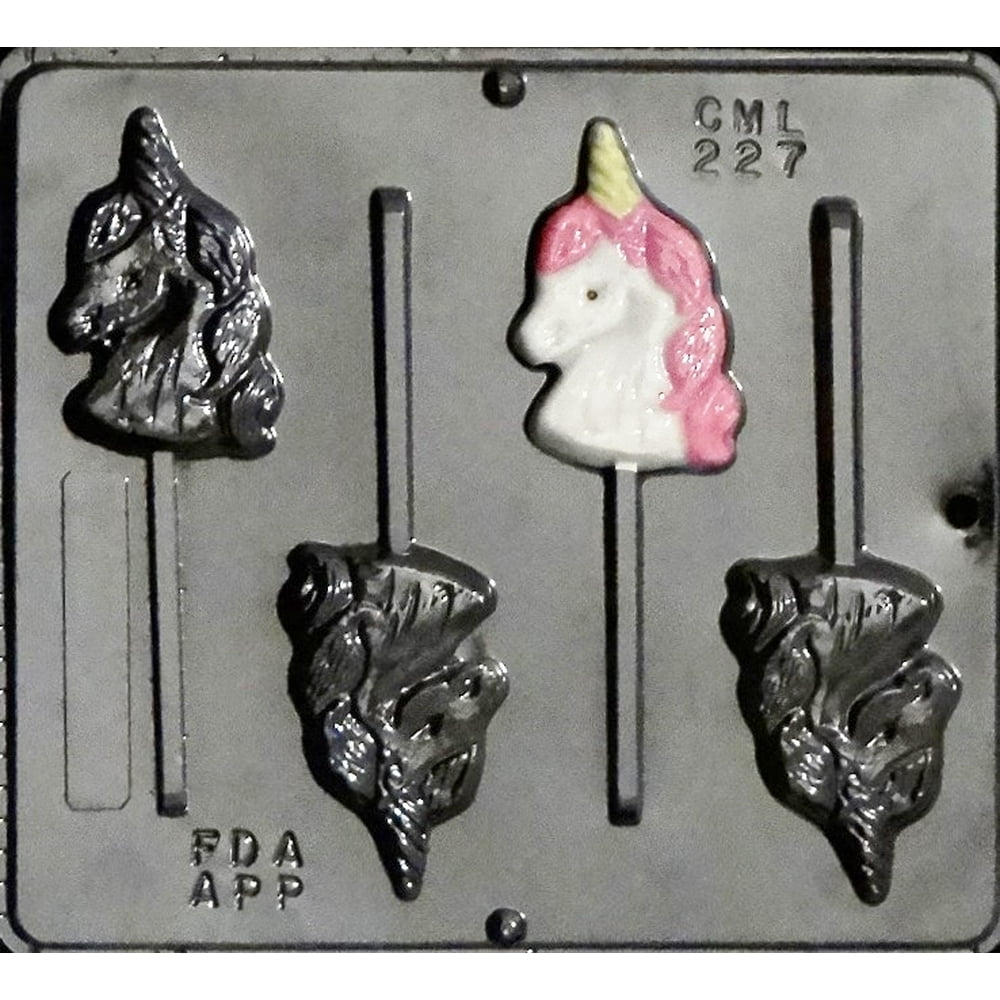Candy Molds N More 227 Unicorn Head Lollipop Chocolate Candy Mold