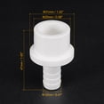 thumbnail image 2 of Unique Bargains 12mm Barb x 25mm Spigot Straight PVC Pipe Fitting Adapter White 3 Count, 2 of 5