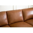 thumbnail image 6 of Devon & Claire Prado Mid-Century Top Grain Leather Sofa, Camel, 6 of 11