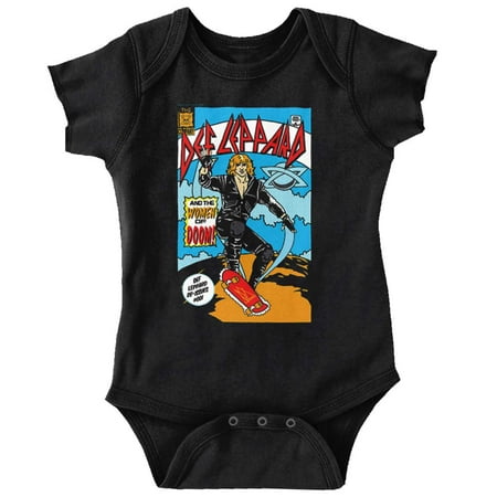 

Def Leppard Women of Doom Comic Romper Boys or Girls Infant Baby Brisco Brands