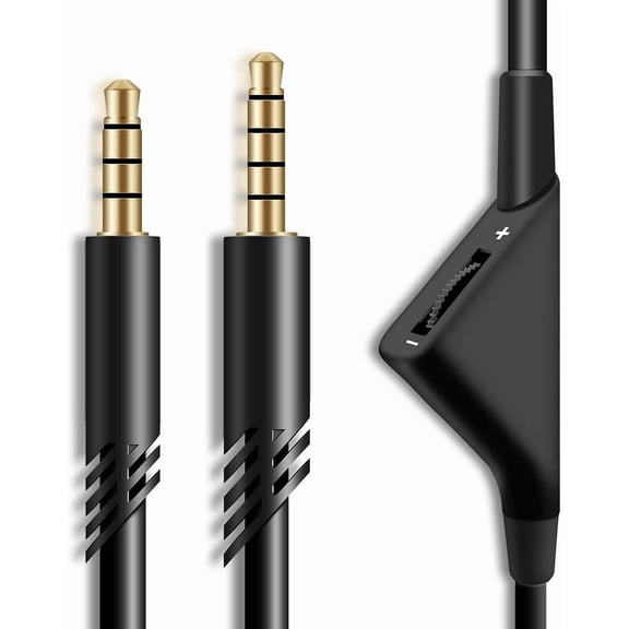 [2 Meter Replacement for Astro A10 A40 Inline Volume Control Cable Cord, Audio Gaming Wire Compatible with Astro A10 A40 Headsets (Volume Control Function, TPE)