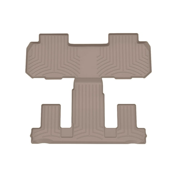 WeatherTech FloorLiner HP Custom Fit Floor Mats compatible with 2018-2024 Buick Enclave - One piece - 2nd and 3rd row coverage, Tan