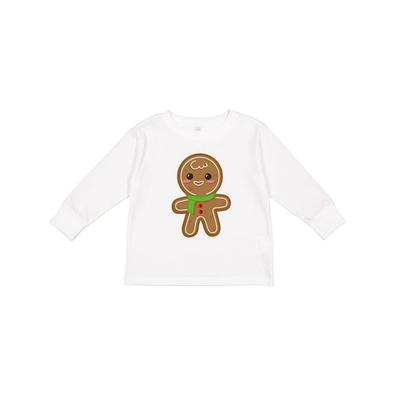Inktastic Gingerbread Christmas Boys or Girls Long Sleeve Toddler T-Shirt