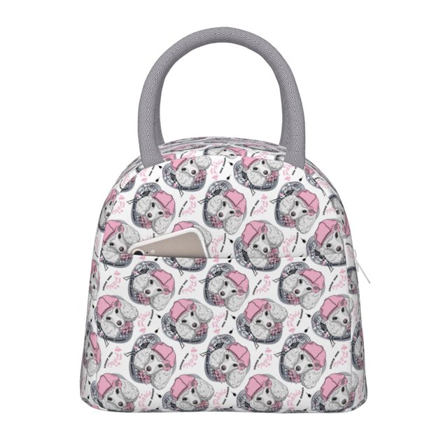 Disketp Poodle Dog Bolsa Térmica para Almuerzo, Lonchera con Abertura Amplia y Gran Capacidad, Organizador Reutilizable para Mujeres, Hombres y Adultos