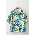 thumbnail image 4 of Casual & Dressy Women's Top - Light Blue Floral Blouse for Summer Occasions - [ZhiHiMeRi] | (US 4-6)S, 4 of 11