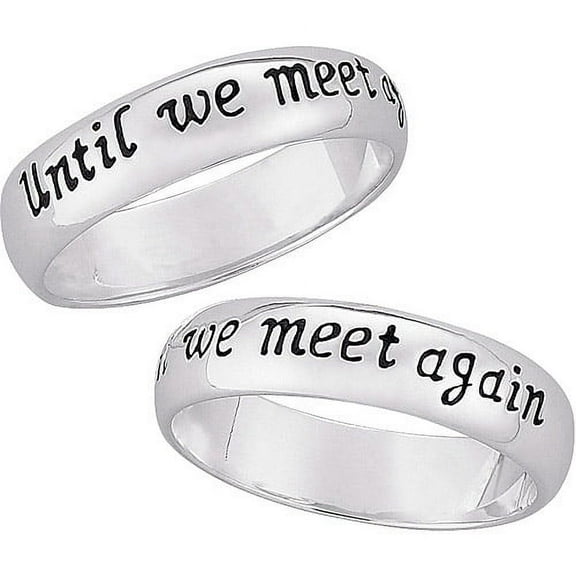Engraved Memorial "Until we meet again" Sentiment Ring in Sterling Silver