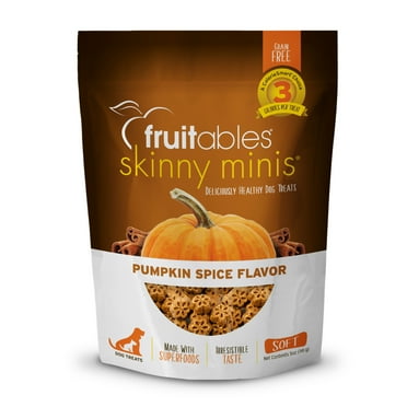 Fruitables Skinny Mini Dog Treats – Pumpkin Spice Flavor – Dry Buscuit – 5oz