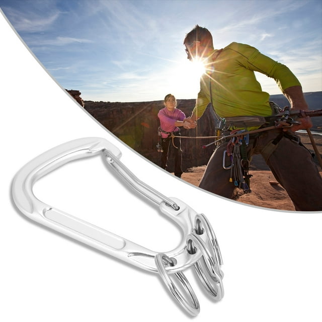 Multifunctional Aluminium Alloy, Carabiner Mountaineering Lock Outdoor Camping Mousqueton D Buckle Outdoor Accessory Black