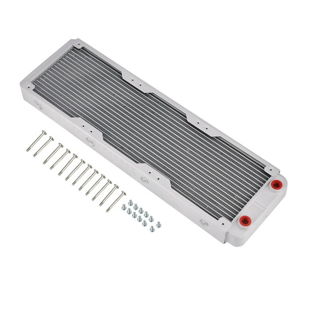 Aluminum Radiator Heat Sink Computer Water Cooling Liquid Heat Exchanger White (360mm)