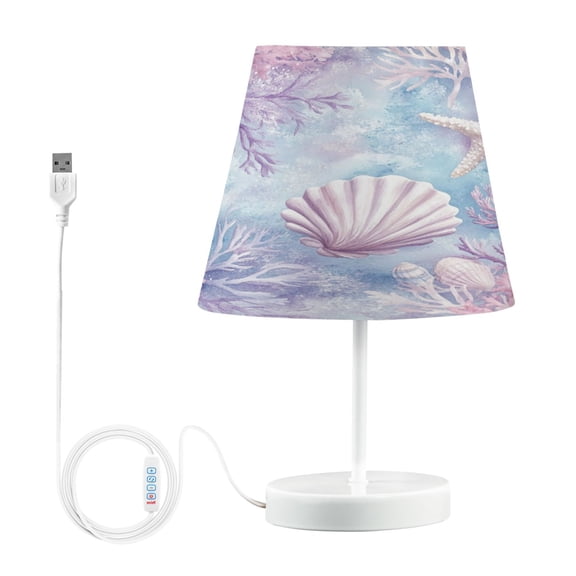 BZSMCE Table Lamp Creative Shells and Starfishs Simple Pattern Night Light
