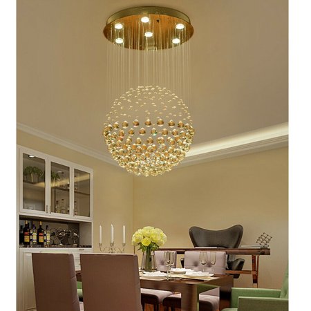 

Modern Crystal Chandelier Light Rain Drop Ball Ceiling Light LED Pendant Lamp Decor Fancy Lighting Fixture in Home