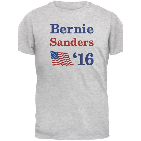 Election 2020 16 Flag Bernie Sanders Light Heather Grey Adult T-Shirt - 2X-Large