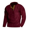 thumbnail image 1 of pstuiky camisas de manga larga para hombre, Sudadera con capucha y bolsillo, color liso, corte medio, cremallera media, para hombre, manga larga, sin capucha, informal, para exteriores, chaquetas s, 1 of 5
