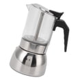 thumbnail image 5 of Moka Pot Coffee Maker, Heat- Glass Moka Pot Stainless Steel Heat Portable Classic Italian Coffee Maker for Home and Cafe, 5 of 5