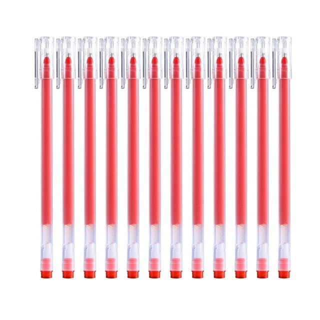 12-Pack Transparent Pens, 0.5mm Quick-Drying Ink Pens for School, Office, and Home Use, 7ml Multicolor Ink Pens