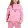 thumbnail image 2 of RTKFRFLM Toddler Girls Fall Sweatshirt Outfits Girls Outfits Set Winter Hoodie And Joggers Comfy Casual Kids Teen Clothes With Stylish Clothes Sets,Size 12-13 Years, 2 of 3