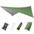 thumbnail image 2 of Suministros para exteriores Cortina de cielo triangular multifuncional Protector solar impermeable Tienda de campaña para exteriores Suministros para acampar Paño de sombra de playa Paño de piso, 2 of 5