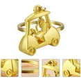 thumbnail image 1 of Luxshiny 3Ud Llavero Colgante De Metal Dorado De Golf Decorativo Y Duradero, 1 of 6