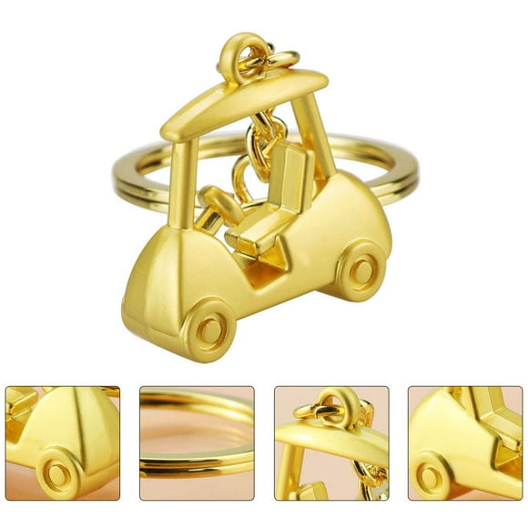 Luxshiny 3Ud Llavero Colgante De Metal Dorado De Golf Decorativo Y Duradero