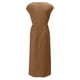 thumbnail image 3 of Vestido informal de lino sin mangas para mujer con bolsillos - Vestido midi de verano holgado con cuello redondo, 3 of 6