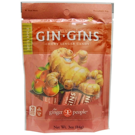 - The Ginger People, Gin·Gins, Chewy Ginger Candy, Spicy Apple, 3 oz(pack of 4)