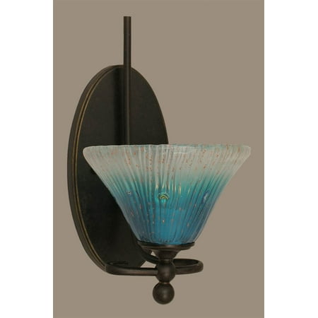 7 in. Teal Crystal Glass Wall Sconce - Walmart.com